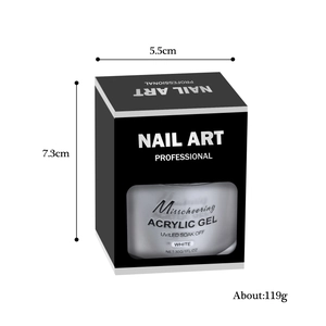 30ml nude poly nail extension gel in white jar with dimensions and weight info
