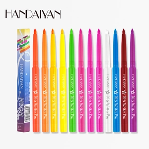 Set de 12 eyeliners néon UV imperméables mats colorés pour le maquillage des yeux