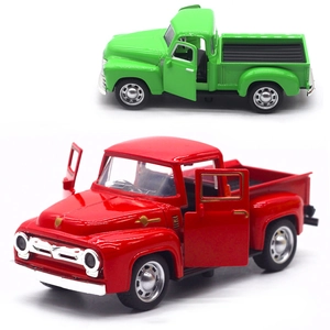 1:32 Modellino Di Pick-Up Vintage In Lega Giocattolo Classico Retrò Auto A Frizione Con Porte Apribili Per Bambini Collezionisti