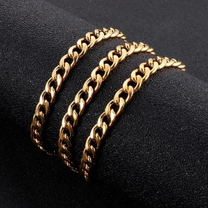 Highly Polished Stainless Steel Curb Chain Necklace Hip Hop Punk Streetwear Jewelry Men Women Durable Elegant