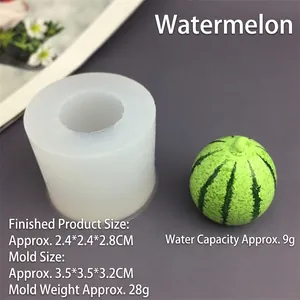 Miniature watermelon silicone mold for 3D fruit mousse cakes and chocolate making