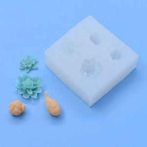 Molde de silicona de flores de loto y peces para repostería DIY y artesanías de resina