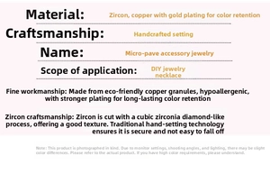 Detailed specifications for 18K gold-plated moon and star charms with micro-pave cubic zirconia