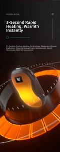 Detail view of digital display on handheld warmer with 3-second rapid heating technology