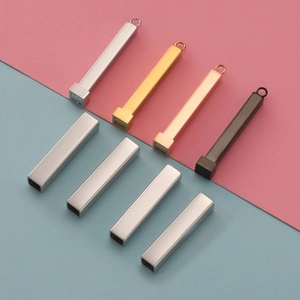 Polished stainless steel cylinder pendants in silver, gold, rose gold, and black colors