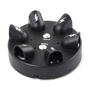 Black electric shock lie detector party game with 6 finger slots and mode controls