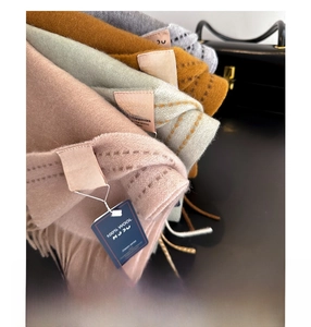 Close-up of premium 100% Australian wool fabric showing soft texture and knit details