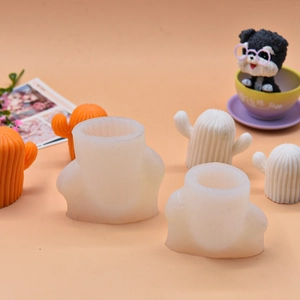 3D cactus silicone mold for DIY aromatherapy candles, soap making and plaster crafts