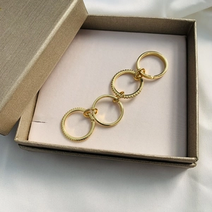Elegant Brass Adjustable Rings Geometric Inlaid Colorful Cubic Zirconia Stackable Fashion Style Women Jewelry