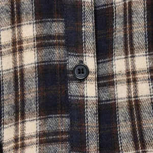 Abito a camicia lungo vintage a quadri in flanella con bottoni e motivo scozzese