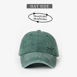 Tableau des tailles pour casquette de baseball vintage en coton avec broderie golf