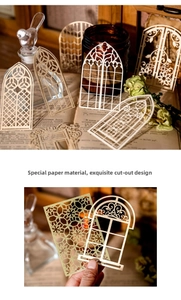 Intricate lace-style hollow window paper for scrapbooking and creative DIY crafts