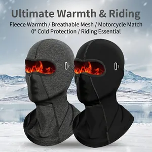 Fleece Thermal Balaclava Face Mask Windproof Breathable Outdoor Cycling Skiing Motorcycle Headwear With Glasses Hole