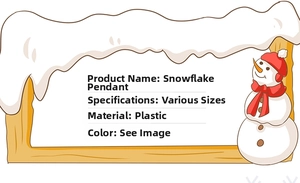 Spécifications détaillées des flocons de neige en acrylique avec tailles et matériaux