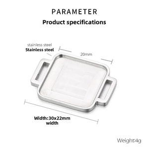 Detailed specs of stainless steel 30x22mm pendant with 20mm inner frame size