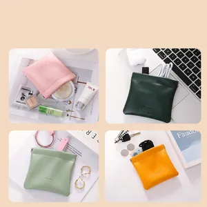 Waterproof mini squeeze pouch set for lipstick and jewelry storage in four soft colors