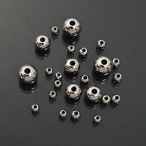 Polished stainless steel spacer beads in various sizes for DIY jewelry making