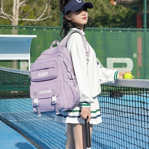 Preppy Style Student Backpack Large Capacity Oxford Cloth Multi Pocket Water Resistant Casual Travel Laptop Bag Unisex