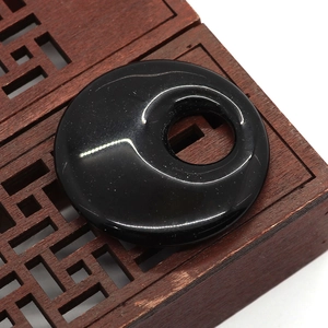 Round Donut Shape Pendant Natural Cat Eye Stone Polished Charm For DIY Jewelry Making Crafts