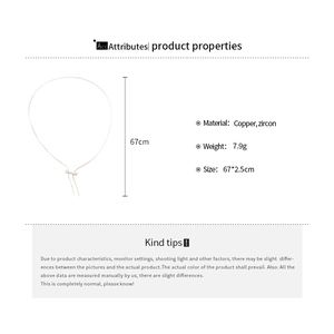 Dessin technique du collier plaqué or 18 carats avec dimensions de 67 cm et 2,5 cm