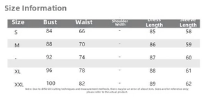 Tableau des tailles détaillé pour robe en maille brodée avec mesures en centimètres