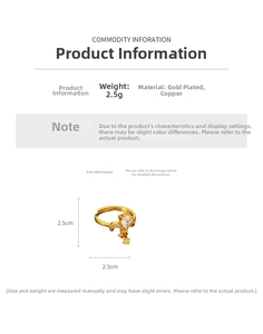 Detail view of vintage flower ring with cubic zirconia showing 2.5g weight and dimensions