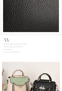 Macro view of lychee grain PU leather with elegant swan buckle and pearl charm