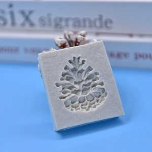 Gray silicone pine cone mold for baking DIY mousse cake and chocolate desserts