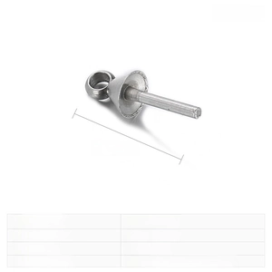 316L stainless steel cup and peg connector for half drilled beads measuring 10x4mm