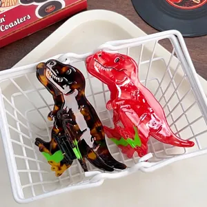 Dinosaur Hair Claw Clip Acetate Cartoon T-Rex Animal Shape Hair Clamp Fashion Headwear Accessory