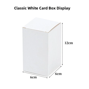 Classic white cardboard packaging box for crystal money tree gift with flip-top lid