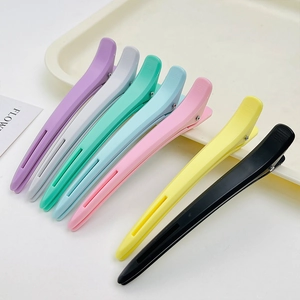 Matte Plastic Duckbill Hair Clips Non Marking Sectioning Styling Clamps For Salon Makeup Face Washing Women