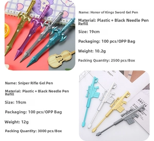 Detail specifications of 19cm creative sword and sniper rifle shaped novelty stationery pens