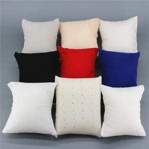 Variety of jewelry display pillows in nine colors and textures for watch storage