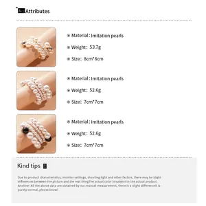 Tableau des tailles détaillé avec poids et dimensions pour bracelets perles multicouches