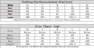 Detailed size chart for mesh sleeveless party dress showing bust and waist in cm