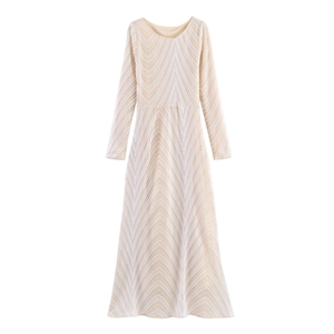 Elegant Long Sleeve Sequin Maxi Dress Cowl Neck Slim Fit Geometric Pattern Evening Party Wear For Women
