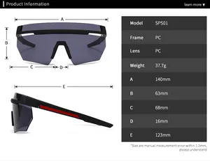 Detailed size specifications of oversized retro sunglasses with 63mm lens height