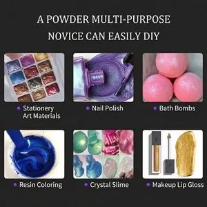 Versatile pearlescent mica powder for DIY resin, cosmetics, nail art and bath bomb making