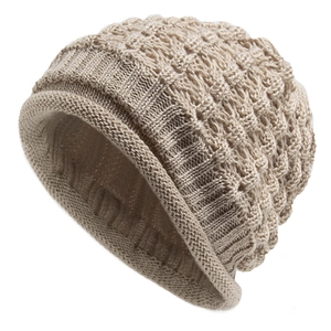 Bonnet En Tricot Et Écharpe Cache-Cou Hiver Chaud Acrylique Polyester Crochet Creux Slouchy Extérieur Décontracté Hommes Femmes