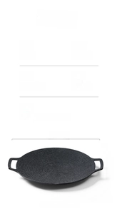 Detail of 33cm maifan stone coated grill pan featuring dimensions and core specifications