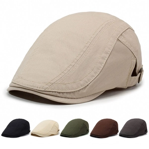 Vintage Ivy Cap For Men Women Adjustable Cotton Flat Cap Breathable Retro British Style Newsboy Hat Sun Shade