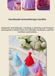 Macro detail of handmade bridal gown scented candles made with eco-friendly materials