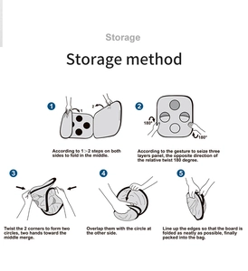 Five-step folding guide for the dinosaur bean bag toss game tent with 180-degree rotation