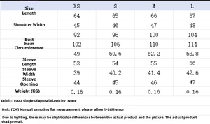 Detailed size guide table for women's casual suit set including blazer and trousers