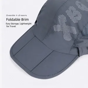 Deep grey foldable sun hat with breathable mesh and stylish XBG dot lettering
