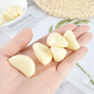 Realistische PVC knoflookteentjes model set, 1:1 voedsel rekwisieten voor decoratie