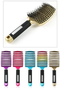 Detailed comparison of various color options for the professional vented boar bristle brush