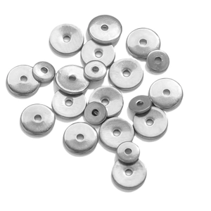 PVD gold plated stainless steel spacer beads for jewelry making on white background