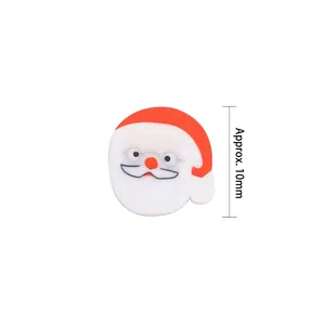 Christmas Santa Claus polymer clay beads for DIY jewelry making handmade crafts 10mm